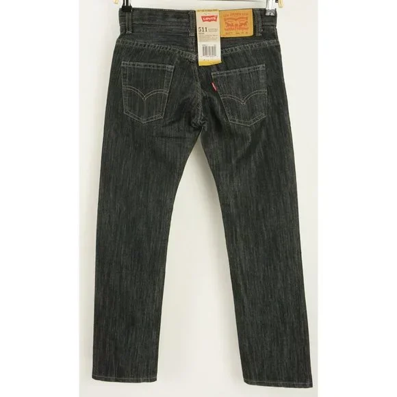 New Levi's 511 Women's Size 25 x 25 Slim Fit Tapered Leg Raw Blue Denim Jeans - Picture 2 of 7